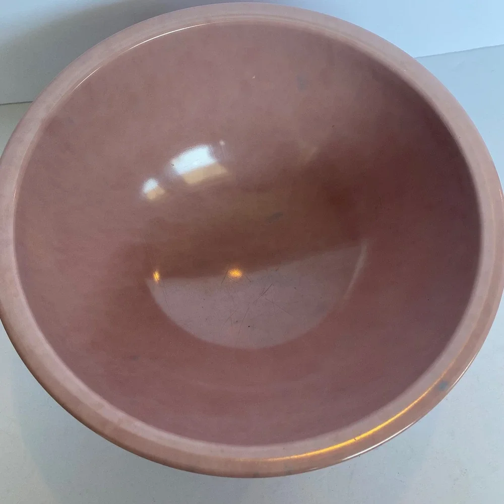 Vintage Texas Ware Melamine Mixing Bowl USA 118 Pink Confetti Speckle MCM
